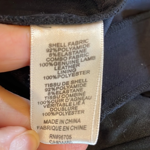 Rebecca Taylor Ava Techy Pants w/ Genuine Leather Insets size 2 - Picture 6 of 8